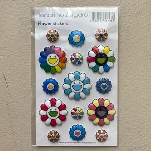 Takashi Murakami Tonari no Zingaro Puffy Multicolor Flower Stickers Tokyo